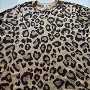 Ava & Viv Leopard Print Sweater